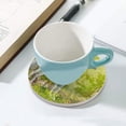 thumbnail image 5 of SKYSONIC Round Drink Coasters Unicorn Stands in a Meadow Absorbent Ceramic Coaster with Cork Base for Coffee Cups for Home Decor 4 pcs, 5 of 6