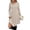 White, variant on Long Sleeve Dress for Women Crew Neck Empire Waist Tunic Dress with Pockets