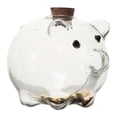 thumbnail image 1 of Bonita alcancía transparente de cristal para guardar dinero, decoración de escritorio para niños. Transparente 5x6cm, 1 of 5
