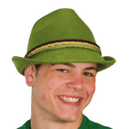 Green Felt Hat - Green Felt Alpine Hat Oktoberfest German Lederhosen Austrian Swiss Bavarian