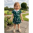 thumbnail image 4 of BemeyourBBs Toddler Baby Girl Golf Dress Outfit Little Baby Girl Summer Dress Short Sleeve Turn Down Collar Golf Themed Print A Line Pleated Dress, 4 of 9