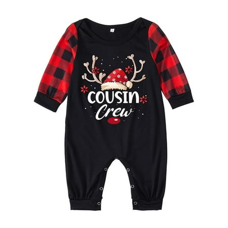 

Matching Plaid Pajamas for Family And Dog Christmas Home Clothing Baby Siamese Family Pajamas Sets Christmas Deer Print Pajamas Plaid Sleeves Holiday Pajamas Set For Baby