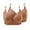 Brown, variant on Women's 2 Pc Push up Bras Plus Size Wireless Full Coverage Lift High Support Bralettes Comfortable Bras