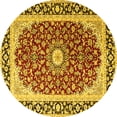 thumbnail image 1 of Ahgly Company Indoor Round Persian Yellow Traditional Area Rugs, 7' Round, 1 of 4