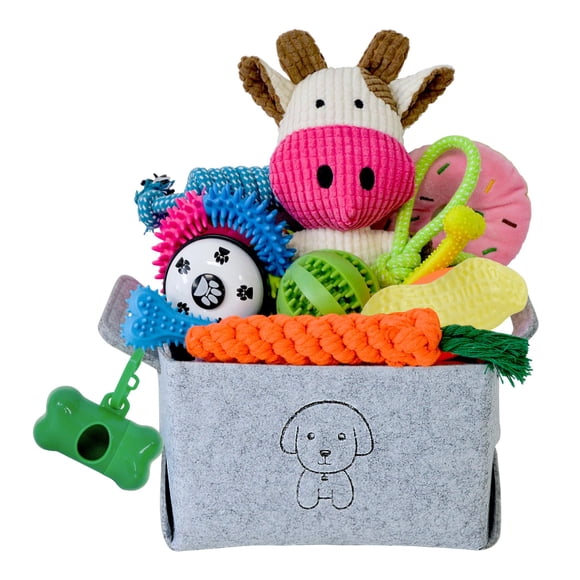 Juguetes masticables para cachorros MRSOHRET, 20 unidades, para la dentición, con cuerda y peluche
