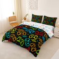 thumbnail image 2 of Erosebridal Gaming Queen Duvet Cover Set For Boys,Teen Video Game Kids Colorful Gamepad Bedding,Reversible 3-Piece,No Comforter, 2 of 6