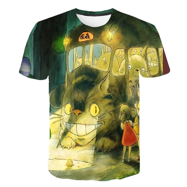 Verano clásico totoro Anime camiseta con estampado hombres moda Casual Kawaii dibujos animados gráfico camisetas interesante harajuku T-shirt10T Gao Jinjia LED
