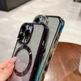 thumbnail image 5 of for iPhone 13 Pro Case Glitter Magnetic Compatible with MagSafe Full Camera Lens Protection Luxury Plating Cute Bling Clear Shockproof Slim Phone Case for Women Girls (Purple), 5 of 14