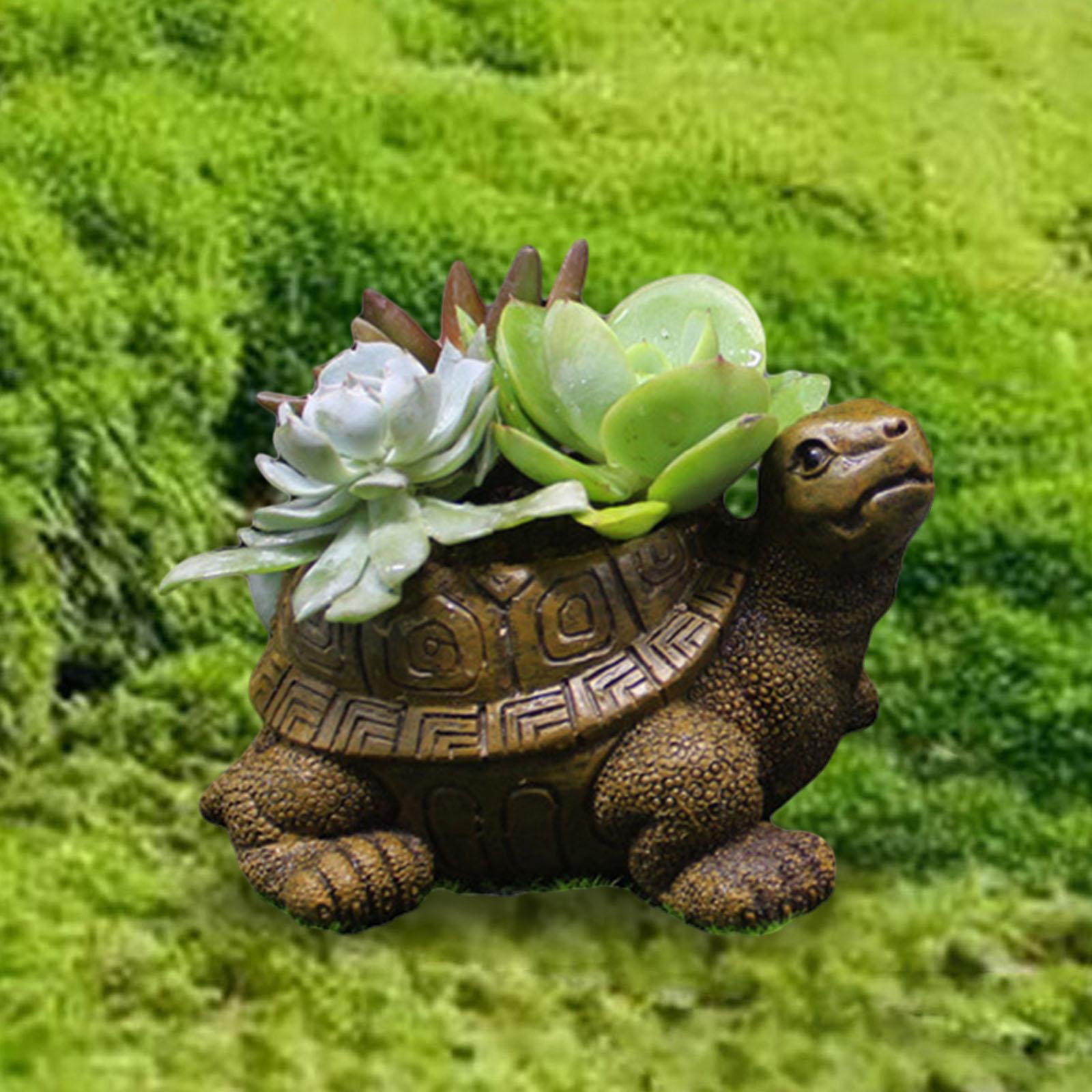 Turtle Planter Pot Artwork Tortoise Flower Pot for Farmhouse Cafe