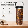 thumbnail image 3 of 30 oz Fall Pumpkin Iceflow Flip Tumbler Insulated Stainless Tumbler, Fall Travel Coffee Cup Water Botter, Autumn Fall Gift for Thanksgiving Christmas, 3 of 6