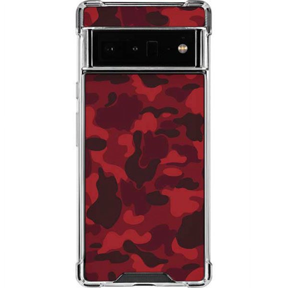 Skinit Camouflage Red Street Camo Google Pixel 6 Pro Clear Case