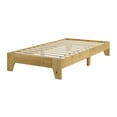 thumbnail image 2 of CorLiving Aiko Engineered Wood Mid Century Platform Bed Frame with Slats, No Box Spring Required, 2 of 8