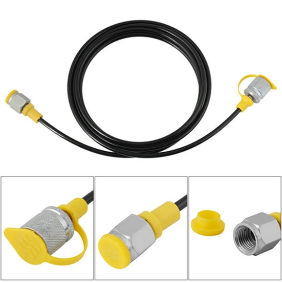 Hydraulic Test Hose 2m Hydraulic Pressure Test Hose M16x2-1/4BSP Coupling with Nylon Lining for Fluid Media Conducting