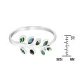 thumbnail image 4 of Peaceful Elegance Olive Branch w/ Abalone Shell Inlay Sterling Silver Band Ring for Female Anniversary Size-8, 4 of 5