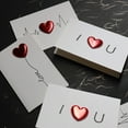 thumbnail image 2 of Faux Leather Love Invitation Greeting Card Postcard Wedding Valentines Day Gift, 2 of 9