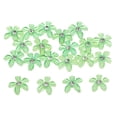 thumbnail image 1 of KLKCMS 20Pcs Crystal Rhinestones Flower Resin Buttons Embellishments Flatback Beads DIY Green, 1 of 9
