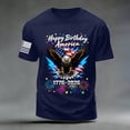 thumbnail image 6 of Rotm Mens American Flag Shirt T-Shirts for Men Short Sleeve Round-Neck Independence Day Print Casual Shirts Dark Blue,2XL, 6 of 6
