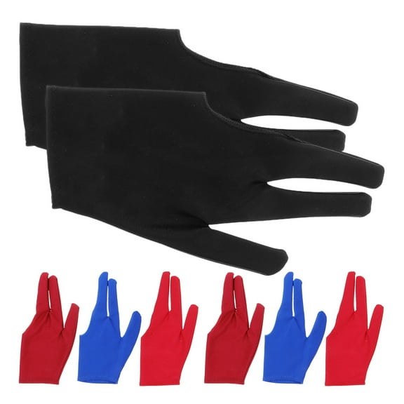 8 Pcs Yo-yo Gloves Table Game Supplies Yoyo Glove Billiard Gloves for Men Pool Glove Left Hand Miss Man