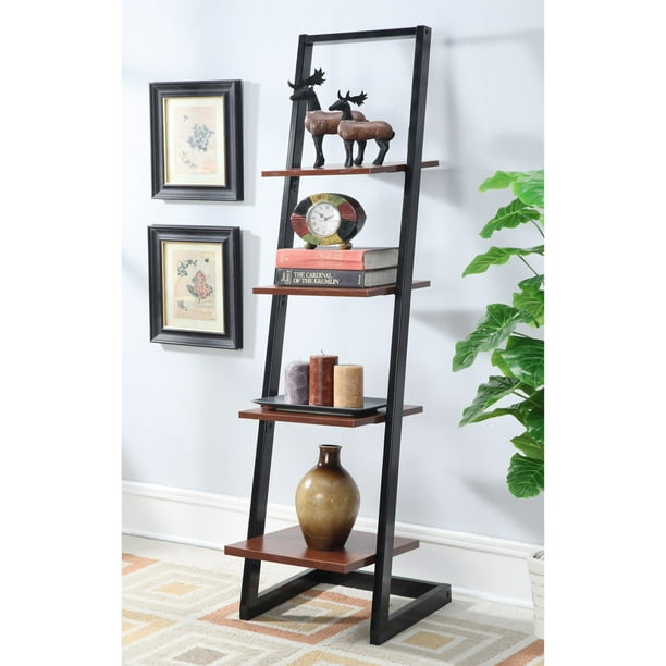 Convenience Concepts Designs2go 4 Tier Ladder Bookshelf Walmart Com Walmart Com