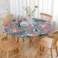 thumbnail image 3 of Schnauzer and Pioneer Flower Round Fitted Tablecloth with Elastic Edge,Dining Table Cover Waterproof,Outdoor Round Tablecloth for Camping,Dining,Indoor and Outdoor, 3 of 7