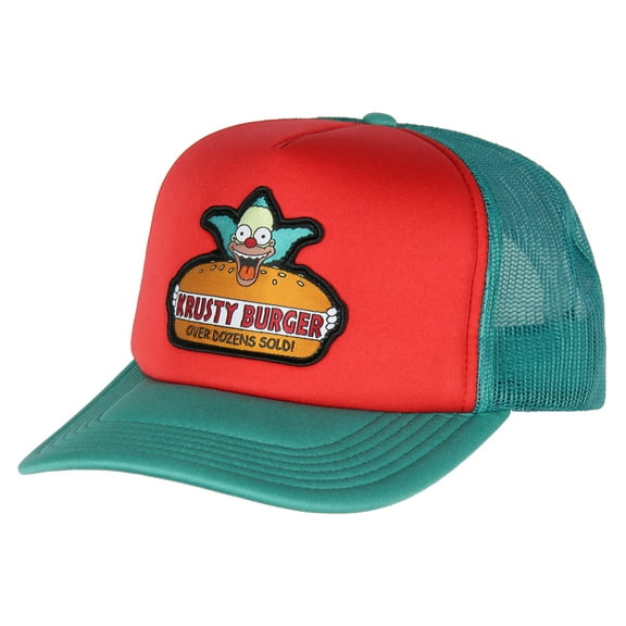 The Simpsons Krusty Burger Dozens Sold Embroidered Adult Mesh Back Snapback Baseball Cap Hat OSFM