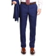 thumbnail image 3 of Men's Raphael Slim Fit Solid French Medium Blue Two Button 2 Piece Formal Suit, 3 of 5
