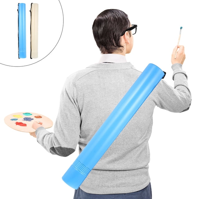 OULII 2 Pcs Tube de Rangement pour Artistes avec Plastique Extensible pour Déplacements Blanc