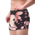 thumbnail image 2 of Yiaed Cute Axolotl Sakura Blossoms Print Men's Soft Cotton Boxer Shorts Breathable Boxers Underwear Moisture-Wicking Underwear Stretch Boxer Briefs for Man-Small, 2 of 5