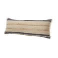 thumbnail image 6 of Birch Harbor Atlantis Denim Blue and Taupe Lumbar Pillow with Jute Braiding and Fringe, 6 of 7