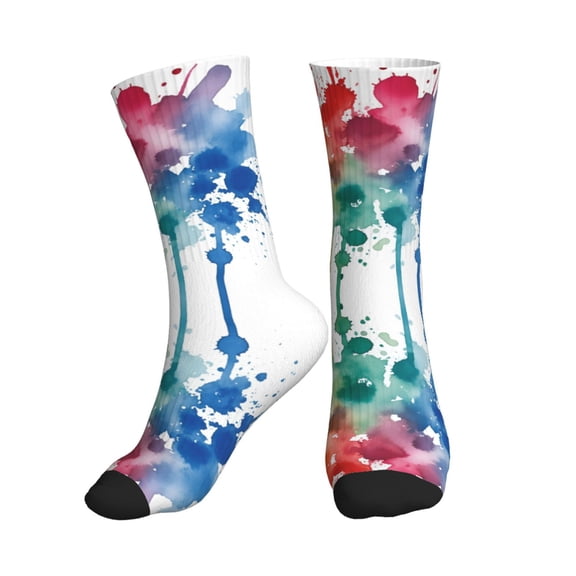 Women's Men's Paint Splatter Colorful Colorful Novelty Pattern Crew Athletic Socks
