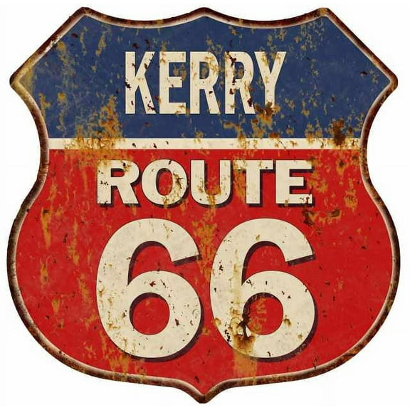 KERRY Route 66 Sign Shield Metal Gift Man Cave Red 211110005194