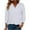 #016-White, variant on ICHUANYI Womens 3/4 Length Sleeve Blouses Pleated V Neck Button Down Shirts Dressy Flowy Tunic Tops