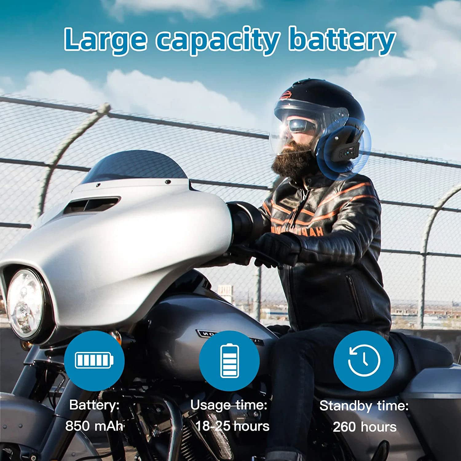 4 Rider Motorcycle Bluetooth Communication (up To 6 Riders)