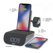 TimeBase Pro+ Triple Charging BT Alarm Clock with Wireless Fast Charging