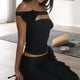 thumbnail image 1 of Camiseta Sin Tirantes 3D Flower Crop Tube Tops European Slim Fit Top Tee Ropa de verano (Negro L) Cgtredaw Para estrenar, 1 of 9