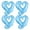 Light Blue, variant on hengsof 4 Pieces Large 18 Inch Heart Shaped Balloons Aluminum Foil Valentine Balloons for Wedding Party Decorations