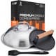 thumbnail image 1 of Ouii Juego De Accesorios Para Parrilla De Parte Superior Plana Para Blackstone Y Camp Chef – Prensa Redonda De Hierro Fundido Para Hamburguesas Y Tocino Con Cubierta Redonda Resistente De 12.0 In, Tap, 1 of 5