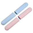 thumbnail image 5 of Unique Bargains 2pcs Toothbrush Travel Case Traveling PP Portable Holders Cases Blue Pink 8.07''x1.22''x0.83'', 5 of 7