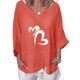 thumbnail image 1 of Blusa suelta con cuello en V y manga tres cuartos con estampado elegante para mujer OAVQHLG3B Store  lin121212, 1 of 4