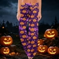 thumbnail image 7 of Halloween Pajamas Women Pumpkin Print Comfy Stretch Drawstring Pajamas Wide Leg Pants Soft Lounge Bottoms Cozy Sleepwear, 7 of 7