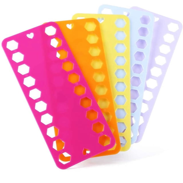Bobina de hilo de plástico de 5 colores, placa de bobinado de hilo de coser de plástico, tarjeta para punto de cruz, organizador de bobinas de hilo de bordar, almacenamiento de costura artesanal