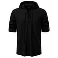 thumbnail image 1 of pstuiky camisa de manga larga para hombre, Cárdigan informal con capucha y mangas largas para hombre salir tops s, 1 of 9