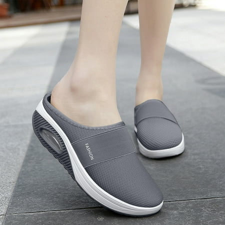 

Bxzhiri Women s Air Cushion Slip-On Walking Shoes-Breathable With Arch Support Knit Casual Shoes