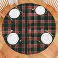thumbnail image 2 of Green and Red Christmas Plaid Pattern Round Fitted Tablecloth with Elastic Edge,Dining Table Cover Waterproof,Outdoor Round Tablecloth for Camping,Dining,Indoor and Outdoor, 2 of 7