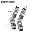 thumbnail image 5 of Haiem Patchwork In Country Style Socks, Funny Novelty Crazy Design Cotton Socks Sports Socks Knee High Socks For Men, Women,1Pairs - Gift For Working Friends, 5 of 9