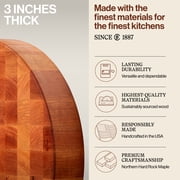John Boos CCB Round Reversible Wood Chopping Board, 18 x 18 x 3, Maple