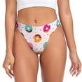 thumbnail image 1 of Balery Donut Tangas de Algodón para Mujer con Estampado – Ropa Interior Sexy, Transpirable, G-string-Large, 1 of 6