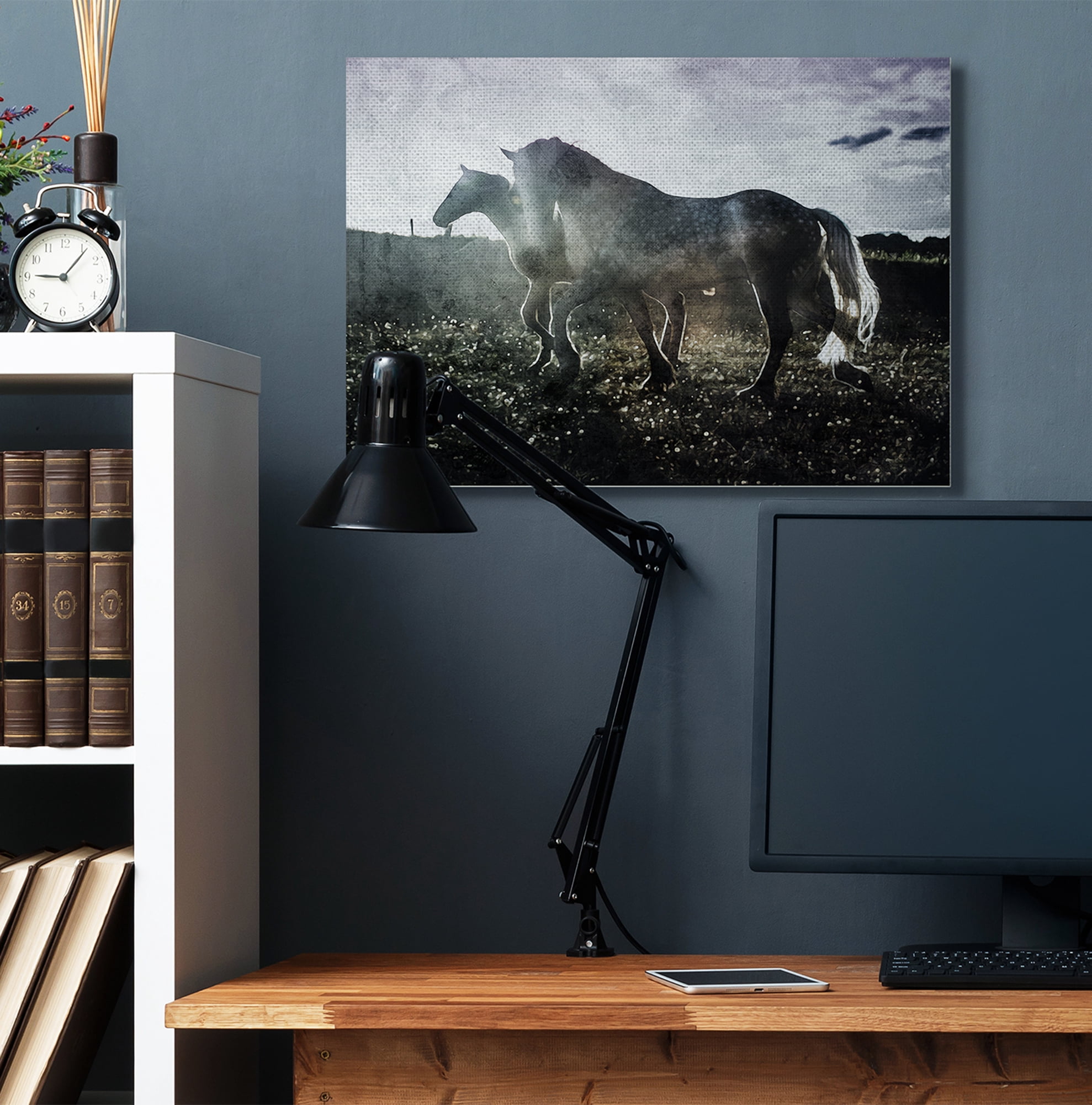 Stupell Home Décor Horses Together Abstract Silhouette Animal Photograph Canvas Wall Art by Milli Villa