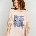thumbnail image 5 of Pastel Holographic Ghost Halloween T-Shirt, Cute Kawaii Bow Ghost Tee, Aesthetic Spooky Graphic Shirt, Soft Gothic Pastelcore Top, 5 of 7