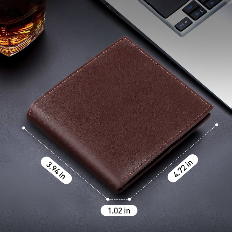 Cshidworld Men's Genuine Leather Bifold Wallet, RFID Blocking photo 4